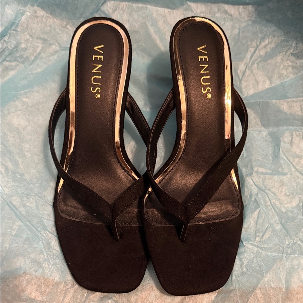 VENUS Elegant Black Women's Sandals